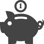 Piggy Bank Coin SVG Icon
